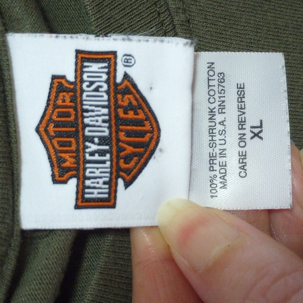 Vintage Collectible Harley-Davidson XL Green Biker Tank Top,  Wauwatosa, WI - Picture 4 of 4